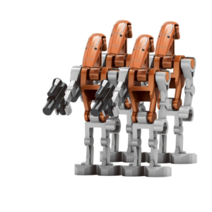 4x Battle Droids Silver