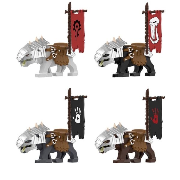 Wolf with Banner Minifigure Set