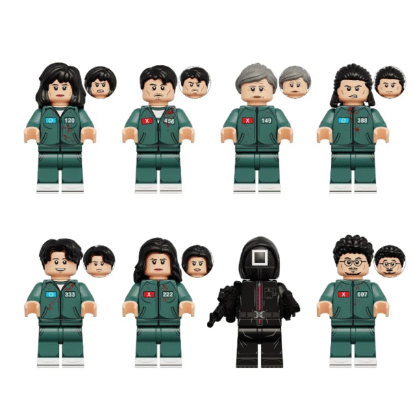 Squid Game Figure Lego Action Bricks