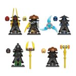 Shadow Ninja custom minifigure set RT8010 – Drix, Kur, Nokt, Zarkt and Rox dark warrior block toy figures