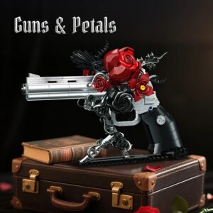 Creative Rose Revolver MOC – 631 Pieces Floral Firearms Building Block Set 1