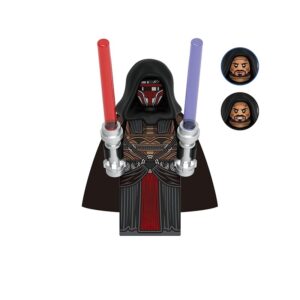 Star Wars Darth Revan custom minifigure – building block toy figure with dual lightsabers