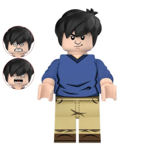 Jackie Chan custom minifigure – martial arts block toy character with interchangeable faces
