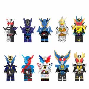 Kamen Rider minifigure set W Fang Joker, Rogue, Build, Gaim, Revice, Cross-Z, Genius, Gatack and Kuuga characters