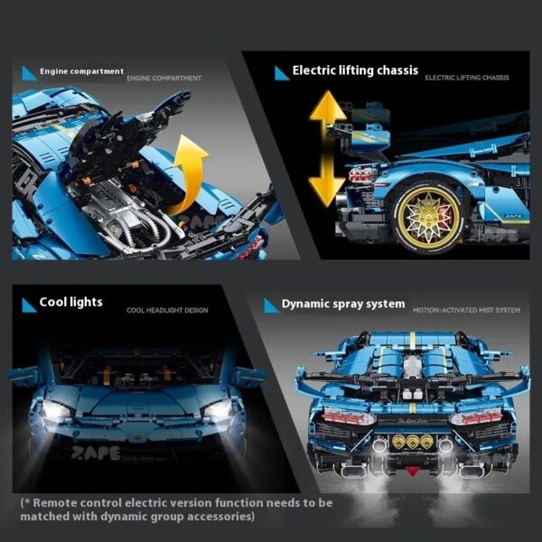 Lamborghini SVJ Bricks Model Building Blocks