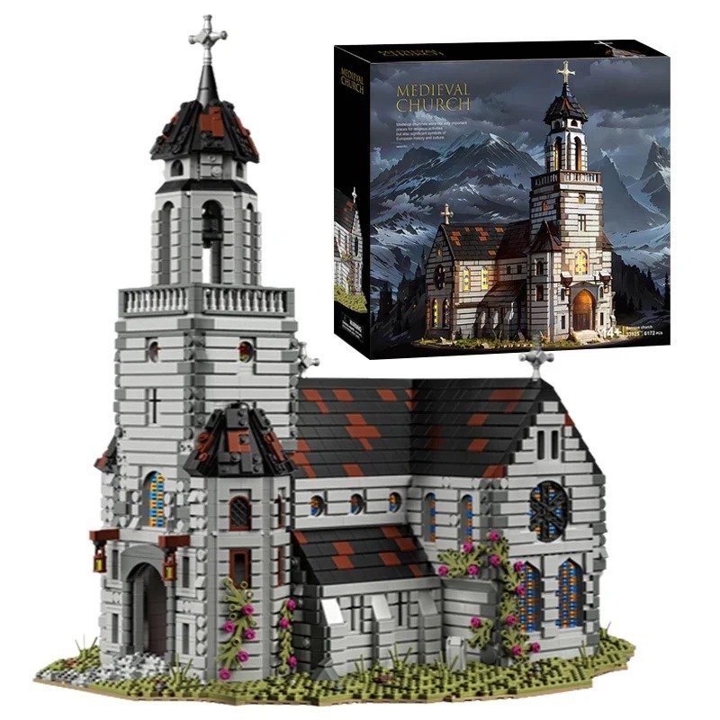 Medieval Church MOC – 6172 Pieces European Castle Building Block Set ...