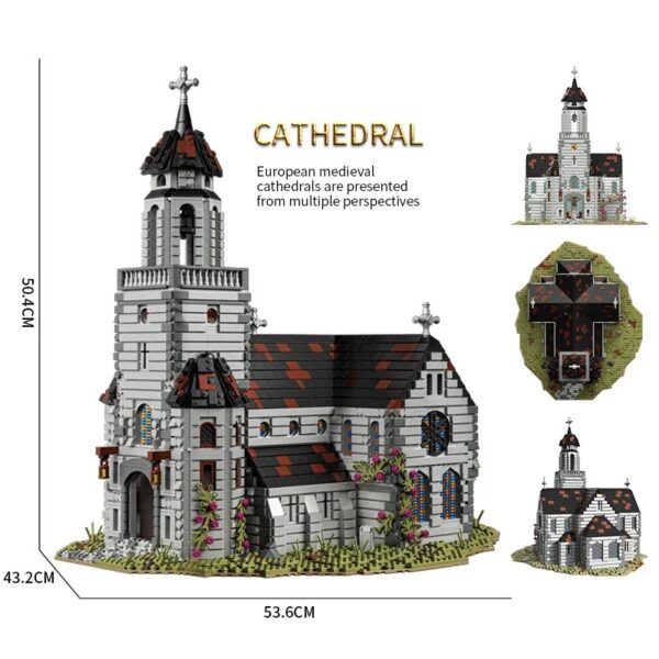 Medieval Church MOC – 6172 Pieces European Castle Building Block Set