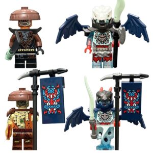 Ninjago Cursed Dragon Minifigure Set – Rox, Kur, Ghost Dragon Warriors