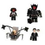 Skibidi Toilet movie minifigure set – Sword Fighter, Brad, Dr. Toilet and Diplomatic Toilet characters
