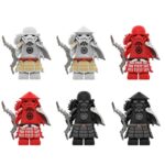 Star Wars Samurai Trooper minifigure set – white, red and black armored soldiers with weapons