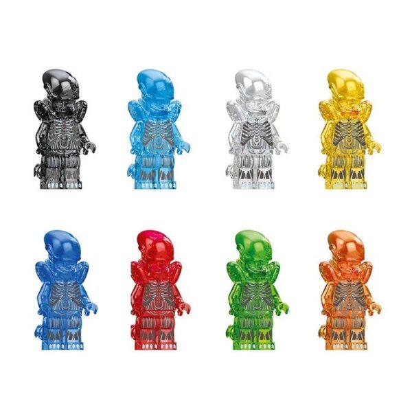 Alien Xenomorph Transparent Minifigure Set