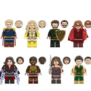 The Boys minifigure set – includes Homelander, Starlight, Soldier Boy, Crimson Countess, Stormfront, A-Train, Queen Maeve and The Deep