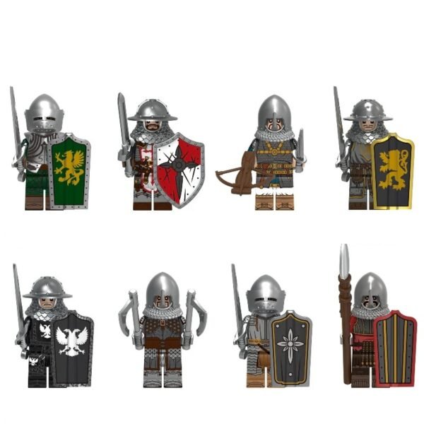 Medieval Armored Knights Minifigure Set