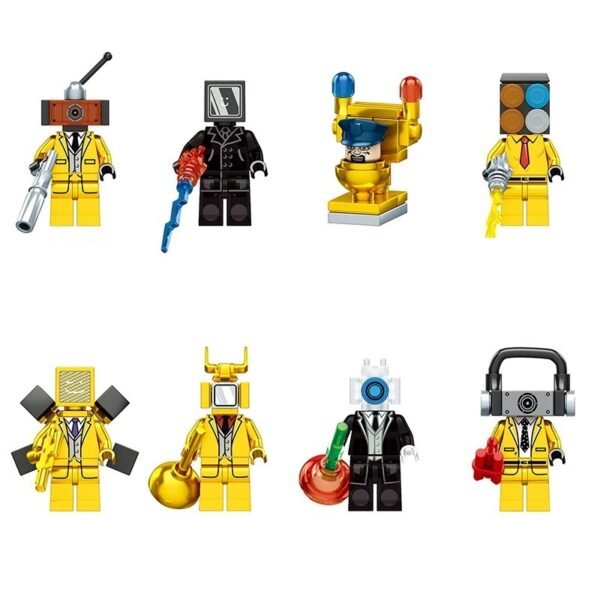 Golden Agents Skibidi Toilet Minifigure Set