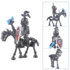 Dark Skeleton Knight on Black Bone Horse