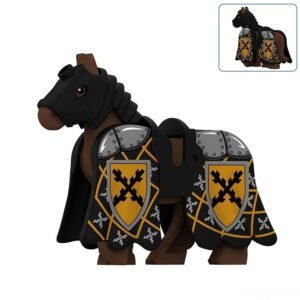 Black and Gold Knight War Horse