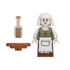 Medieval Tavern Maid with Serving Tray